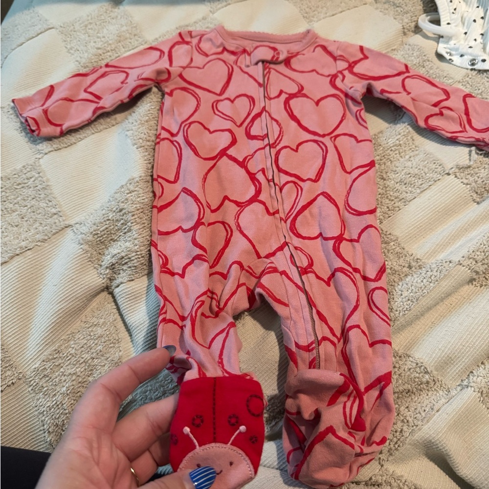 Pink Heart Kids One Piece